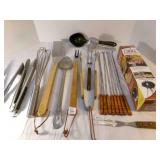 Barbeque Utensils, Grill mat, Whisk, Skewers