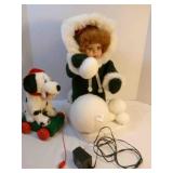 Christmas Snowball Girl Head & Arms move-powers on