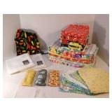 13 Pioneer Woman Dish towels, 8 crochet dish rags