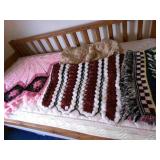 Crochet Afghan Shawls, Christmas Throw, 1 shawl is