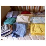 2 sets Twin Sheets, 15 pillow cases, 4 flats