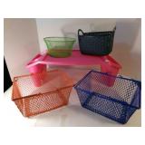 Vinyl Wire baskets, Plastic lap Tray