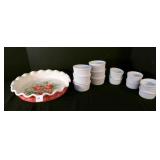 Pioneer Woman 10" Stoneware Plate, Custard Cups