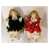 2 Animated Porcelain Dolls-Arms move-Powers on