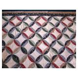 Quilt-Hand Quilted machine pieces Orange Peel