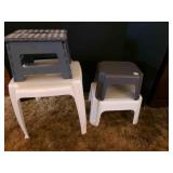 4 Step stools, tallest is 16", one is foldable