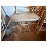 Small glass top patio table
