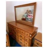 8 Drawer Dresser & mirror, Early American style