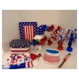 4th of July Decorations, Hand Towels, Flowers,