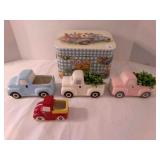 Ceramic Pickup truck Planters-4, Decorative Box