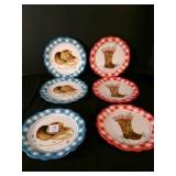 6 Dessert Plates, From My Frontier to Yours