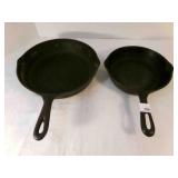Cast Iron Skillets 10.5" & 8" ---no makers name