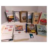 10 Community Cook books, Homemade Printed cook