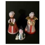 Vintage Cardboard Christmas Angels Ceramic Heads