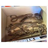 Vintage tools- pipe wrenches, wrenches, scissors