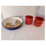 9.5" Deep Dish Pie plate, 4 custard cups Ice Cream