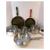 Pots, Pans, Lids, Skillet-Oneida, Wearever, some