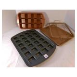 Pampered Chef Individual Brownie Pan, Copper