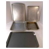 5 sheet pans-largest is 9x13