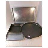Wilton Pizza, 2 large cookie Sheets, square pan