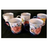 5 Pioneer Woman Coffee Cups Mugs 12oz each