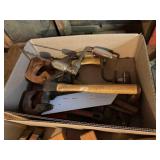 Hand drills, saws, axe, hammers