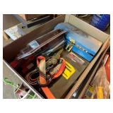 Assorted tools- torch, electrical hardware