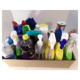 Cleaning supplies-most are full to half full