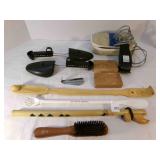 Shoe stretchers, Hair clippers-powers on, back