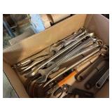 Assorted tools- wrenches, oil filter wrench