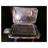 Insulated Casserole Carrier w/ 2 Pyrex Glass pans