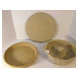 3 Pampered Chef Stoneware Pans