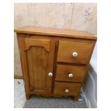 Small Wood Storage Cabinet-23x11x28.5" tall