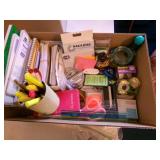 Office Desk supplies-highlighting pens, note pads