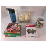 Owl Christmas Ornaments, Wolf pencil holder,