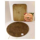 Pampered Chef Stoneware Round & Rectangle pans-