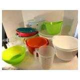 Plastic Bowls, Measuring Pitchers, Mixing Bowls
