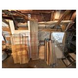 Large assortment- wood, boards, garden fencing