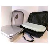 9x13 Glass Pyrex Cake Pan & Carrying Bag, Metal