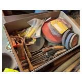 Sanding discs, drill bits, torch parts