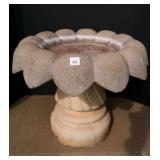 Cement Concrete Bird Bath-2pcs 17" Tall