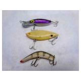 3 Fishing Lures, Thin fin Hot n Tot
