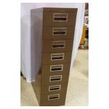 Dark Brown 8 Drawer STEELCASE File Cabinet No Lock