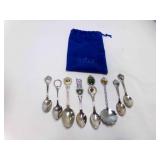 9 State Souvenir Spoons