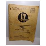 1964 Ford Shop Manual for Ford Tractors SEE PICS