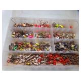 Plastic Tackle Box, 10ï¿½" X 7",  FULL of Jig Head