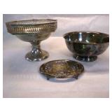 Sheffield Plated Pedestal Bowl, Gorham Silverplate