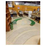 Elevated Train Track Shelving Plastic Covered Wire