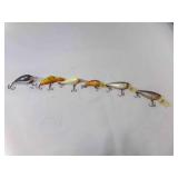 6 Fishing Lures - Cotton Cordell Wiggle 