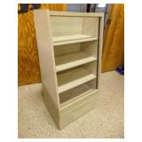 Display Cabinet w/NO Doors Glass Top 1 Drawer